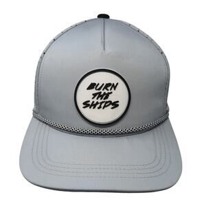 You Know Snapback Mesh Back Trucker Hat Gray Burn The Ships 100% Polyester